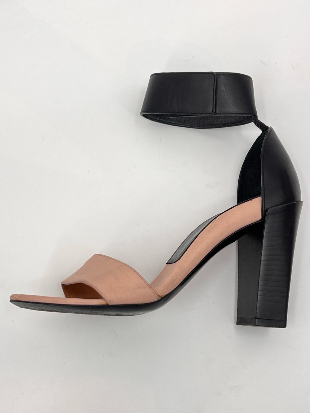 Chloe two tone block heel ankle strap sandals 37